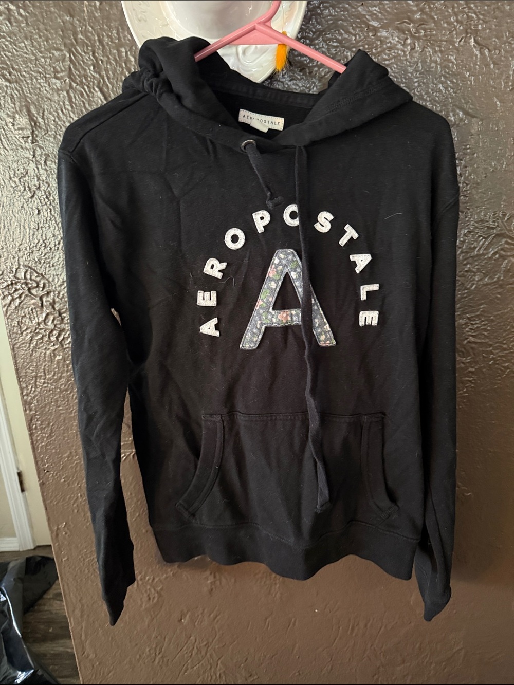 Aeropostale Black Kids Zip-Up Hoodie with Embellished A
